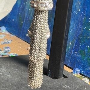 Chic Silver Tassel Earrings